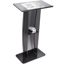 VEVOR Acrylic Podium, 47" Podium Stand with Wide Surface &amp; Storage Shelf... - $159.99
