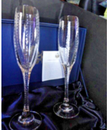 Faberge Atelier Crystal Champagne Flute Glasses Bristol New Original Box - £359.26 GBP