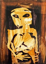 Tonito Original 1 of a Kind painting.REVENANT 26.Otherworldly alternative art - $33.25