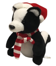 Kurt Adler Skunk Plush Ornament Red Hat Candy Striped Scarf Holiday Chri... - £17.26 GBP