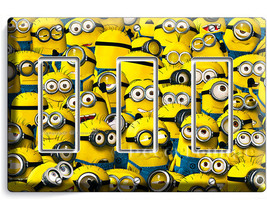 Cute Despicable Me Crazy Funny Minions triple GFI light switch cover plate child - £15.79 GBP