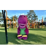 Barney Purple Dinosaur Vintage Jumbo Talking 24” Plush 94790 Excellent C... - £41.76 GBP