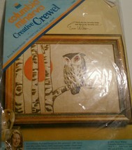 Erica Wilson Sunset Owl Picture Creative Crewel Kit 14&quot; x 10&quot; Columbia M... - £56.60 GBP