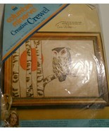 Erica Wilson Sunset Owl Picture Creative Crewel Kit 14&quot; x 10&quot; Columbia M... - £56.92 GBP