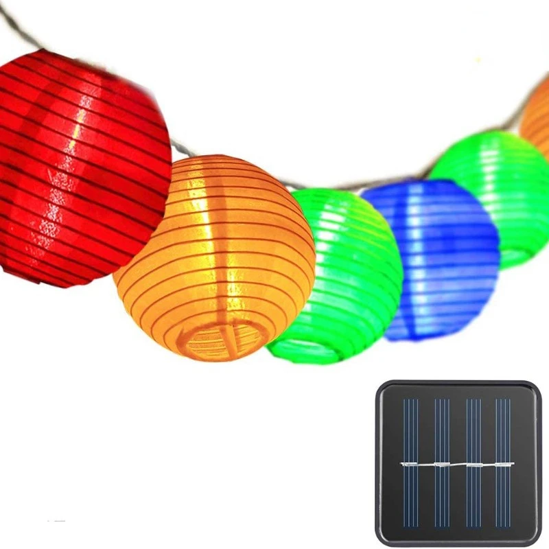 Solar Lantern Light 8 Modes LED Ball Light Outdoor Waterproof Light Fest... - £117.17 GBP