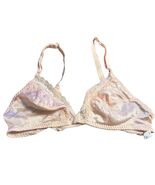 Vintage Bestform #6260 34A Peach Satin &amp; Lace Bralette Front Closure - $28.80