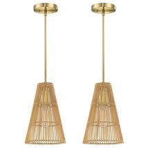 Dolaimi 2 Pack Adjustable Industrial Pendant Light 6.9" Rattan Bronze - $321.41 Dolaimi 2 Pack Adjustable Industrial Pendant Light 6.9" Rattan Bronze - $321.41 MXN