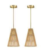 Dolaimi 2 Pack Adjustable Industrial Pendant Light 6.9" Rattan Bronze - €14,99 EUR Dolaimi 2 Pack Adjustable Industrial Pendant Light 6.9" Rattan Bronze - €14,99 EUR