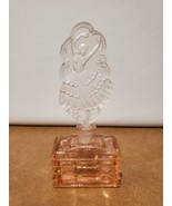 Art Deco Perfume Bottle Made In Czechoslovakia Glass Intaglio Ballerina ... - $173.25