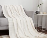 White Throw Blanket Flannel Fleece Velvet Plush Bed Blanket As Bedspread... - $35.99