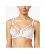 Wacoal 40DD Feather Embroidery Full Coverage Underwire 85121 Ivory Bra NWT - $40.56 CAD