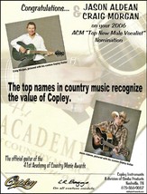 Jason Aldean Craig Morgan 2006 Copley Custom Acoustic Guitar advertisement ad - £3.33 GBP
