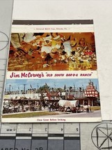 Front Strike Matchbook Cover   Jim McCoywey’s Old South Bar-B-Q Ranch  gmg - $14.85