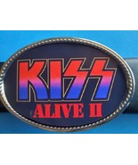 KISS ALIVE II Rock Band Epoxy PHOTO MUSIC BELT BUCKLE   - NEW! - €15,32 EUR
