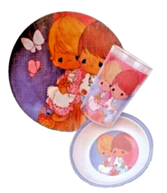 Precious Moments Children&#39;s Plate Bowl Tumbler Butterfly Boy Girl Melami... - $26.97