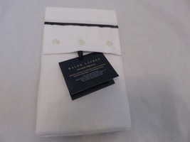 Ralph Lauren Palmer Percale Cotton King Pillowcases loft gray White - £45.68 GBP