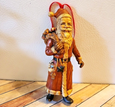 Vintage 1980s Santa Claus Ornament Porcelain Hand Painted 5 Inches Tall - £18.67 GBP