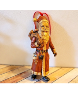 Vintage 1980s Santa Claus Ornament Porcelain Hand Painted 5 Inches Tall - $23.36