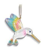 Glass Baron Rainbow Hummingbird Glass Ornament - $46.99 CAD
