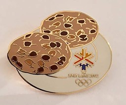 2002 Salt Lake City Winter Olympics Chocolate Chip Cookies Pin - £23.55 GBP
