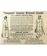 1886 Waterproof Rain Wear Jackets Advertisement Victorian Gossamer DWKK27G - €17,17 EUR