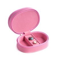 Bey Berk  Pink Leather Two Level Jewelry Case Multi Level - $64.95