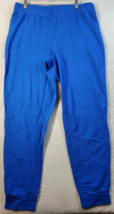 Sport Savvy Pants Womens Tall Large Blue Cotton Pockets Elastic Waist Flat Front - £13.76 GBP