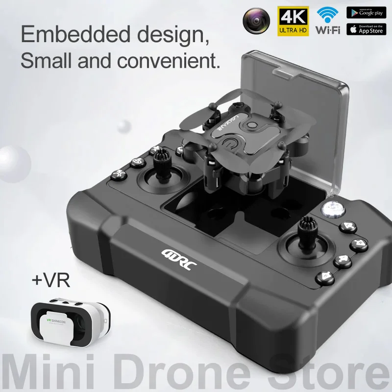 V2 Rc Mini Drone 4K Hd Camera Rtf Wifi Fpv Aerial Photography Altitude Ho - £40.09 GBP+