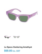 Le Specs Hankering in Amethyst sunglasses MSRP $70 W/case - $374.78 MXN