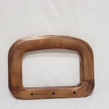 Set Wood Looking Handbag Handles 6&quot; Rectangle Weathered Look Resin - $17.60