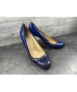 Kate Spade Heels Women 9B Shoes Blue Black Leather Cutout Comfort Slip O... - €32,12 EUR