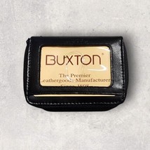 Buxton Genuine Leather Wizard Wallet Zip Around Chocolate Black Accordion Change - £10.81 GBP