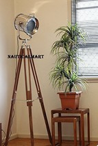 Designer Chrome Marine Tripod Floor Lamp Spot Light Search Light By NAUTICALMART - $197.01