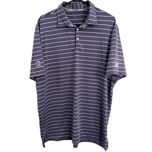 Adidas Men&#39;s Polo Shirt XL Extra Large Purple White Black Striped Seven ... - £10.05 GBP