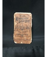 1892 Memorandum Account Book With HANDWRITTEN RECIPES COOK BOOK COOKBOOK  - $348.38 MXN