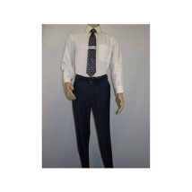 Men Suit BERLUSCONI Turkey 100% Soft Italian Wool Super 180's #Ber28 Navy Blue image 6