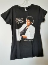 Michael Jackson Thriller Black King of Pop Retro Womens T-Shirt Alstyle Medium - £9.25 GBP