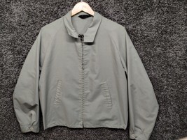 Vintage JC Penney Towncraft Shacket Adult XL Gray Lightweight Full Zip - £22.13 GBP