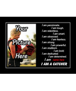 Rare Inspirational Personalized Custom Softball Catcher Poster Unique Gift - £23.59 GBP+