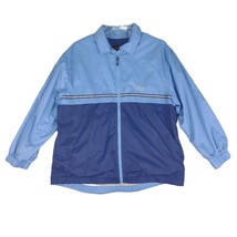 Vintage NIKE Women&#39;s L 14/16 Blue Colorblock Full Zip Lined Windbreaker ... - £19.71 GBP