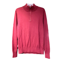 J Crew Mercantile Mens Burgundy Red High Neck 1/4 Zip Sweater Size Medium - $12.99