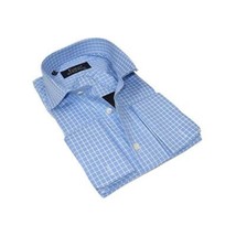 Men's Shirt FAMOZO Turkey 100% Cotton Cut-away Collar French Cuffs FA5 Blue image 3
