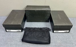 Lot of 3 GUCCI Black Mesh Travel / Make Up / Accessories Bags Pouches - $19.79
