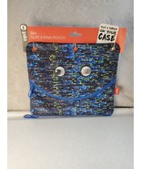 ZipIt “Put A Smile On Your Case” 3 Ring Binder Pouch-Googly Eye Blue Gre... - $8.79