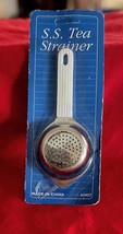 Stainless Tea Strainer White Plastic Handle 6&quot; Length New in Package - $145.76 MXN