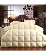 Yellow Cream Goose Down 3.5kg Cotton 87x94" Euro King Size Comforter Blanket Qui - $222.70