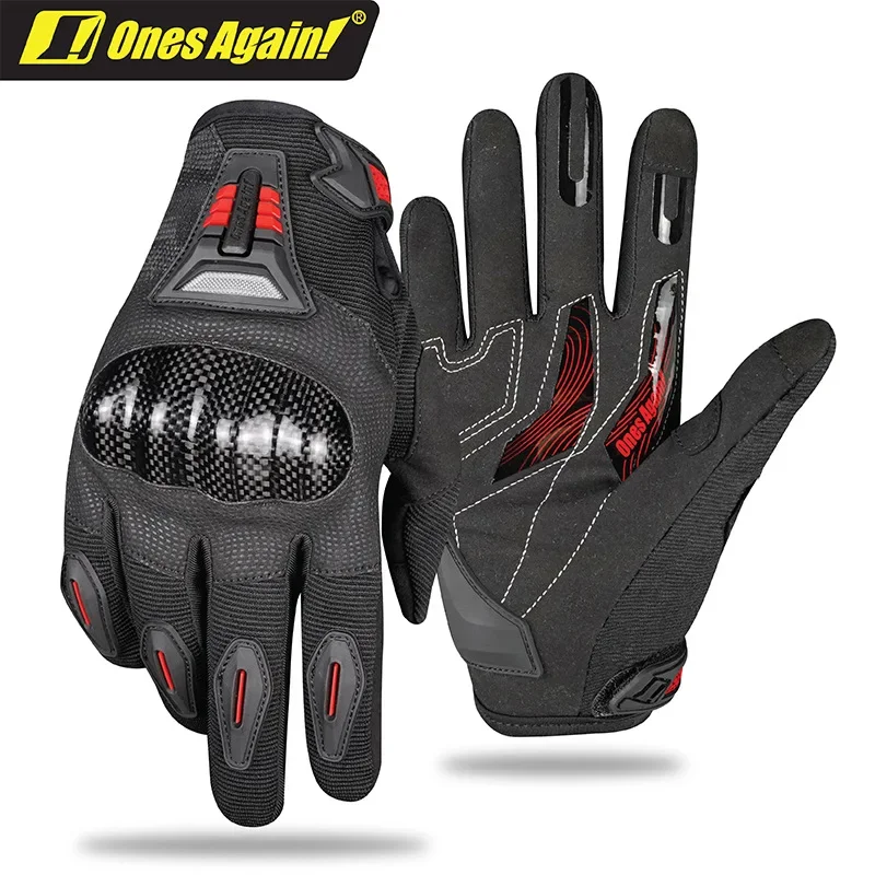 Ones Again! Motorcycle Gloves Breathable Carbon Fiber Moto Motorbike Racing - £25.94 GBP