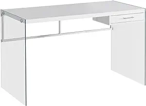Monarch Computer Desk, Glossy White, 48&quot; - $426.99