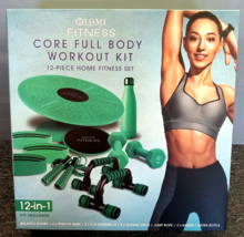 Lomi Fitness 12 in 1 Core Full Body Workout Kit - 12 Pc Home Fitness Set GREEN - £56.10 GBP