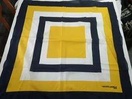 vintage authentic Handkerchief Michelangelo Roma Blue Yellow White - $28.71